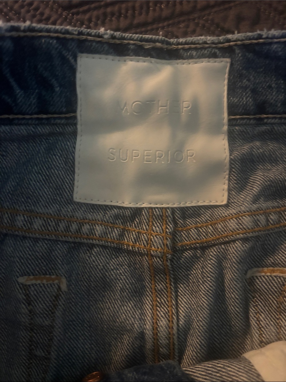MOTHER Distressed Light Blue Denim Mini Skirt - Picture 10 of 12